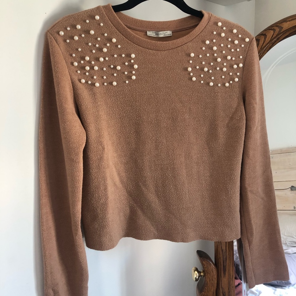 Zara Sweater with Pearl Detailing